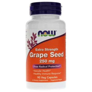 Grape Seed 250 Mg Extra Strength, 90 Veg Capsules, by NOW Foods