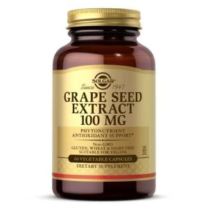 Grape Seed Extract 100 Mg, 60 Veg Capsules, by Solgar
