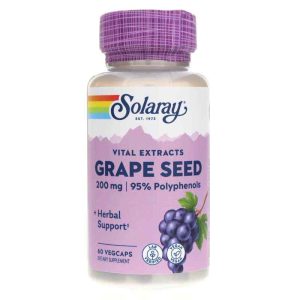 Grape Seed Extract 200 Mg, 60 Veg Capsules, by Solaray