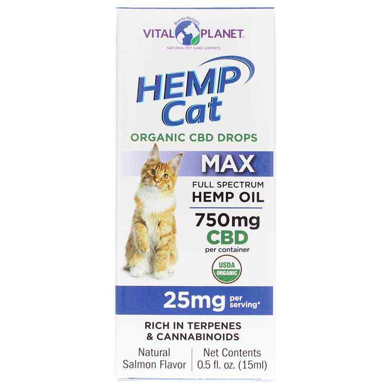 HEMP Cat Organic CBD Drops 25 Mg, .5 Oz, by Vital Planet