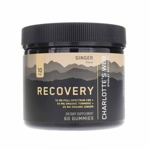 Hemp Extract-Infused Gummies Recovery Ginger Flavor, by Charlottes Web