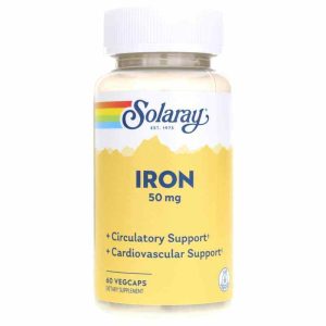 Iron 50 Mg, 60 Veg Capsules, by Solaray
