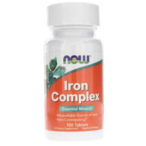 Iron Complex, 100 Tablets, by NOW Foods