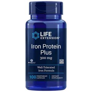 Iron Protein Plus 300 Mg, 100 Capsules, by Life Extension