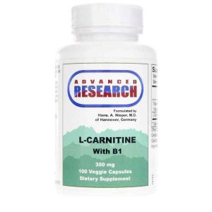 L-Carnitine with Vitamin B1, 100 Veg Capsules, by Advanced Research