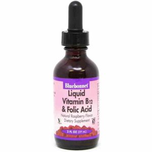 Liquid Vitamin B12 & Folic Acid, 2 Oz, by Bluebonnet
