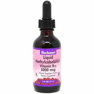 Liquid Methylcobalamin Vitamin B12 5000 Mcg, 2 Oz, by Bluebonnet