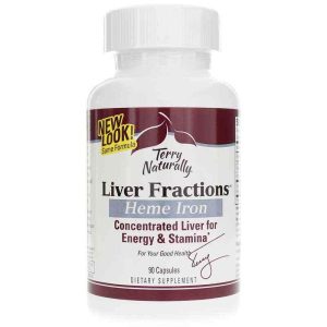 Liver Fractions Heme Iron, 90 Capsules, by Terry Naturally