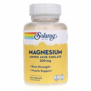 Magnesium 200 Mg, 100 Veg Capsules, by Solaray