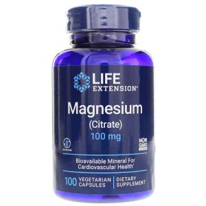 Magnesium Citrate 100 Mg, 100 Veg Capsules, by Life Extension