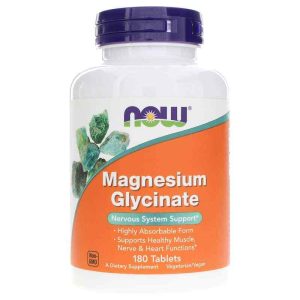 Magnesium Glycinate, 180 Tablets, by NOW Foods