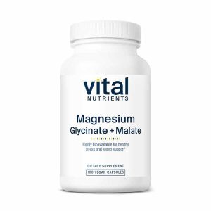 Magnesium Glycinate + Malate, 100 Capsules, by Vital Nutrients