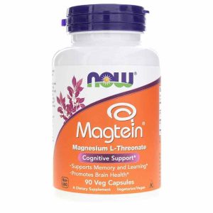 Magtein Magnesium L-Threonate, 90 Veg Capsules, by NOW Foods
