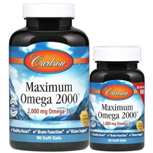 Maximum Omega 2000 Bonus Pack, 120 Softgels, by Carlson Labs