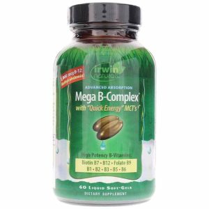 Mega B-Complex, 60 Liquid Softgels, by Irwin Naturals