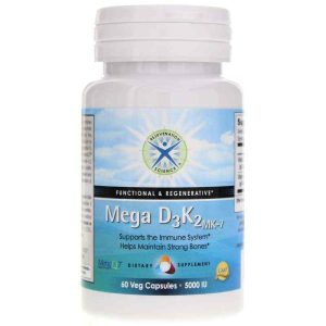 Mega D3K2 MK7, 60 Veg Capsules, by Rejuvenation Science