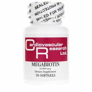 Megabiotin 10,000 Mcg, 50 Softgels, by Cardiovascular Research