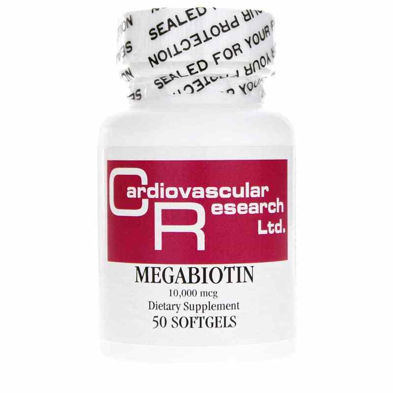 Megabiotin 10,000 Mcg, 50 Softgels, by Cardiovascular Research