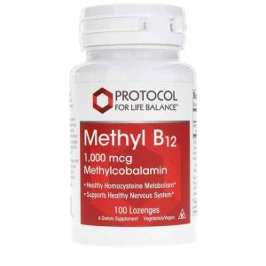 Methyl B12 1,000 Mcg, 100 Lozenges, by Protocol For Life Balance