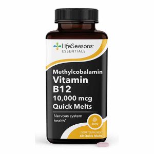 Methylcobalamin Vitamin B12 Quick Melts, 60 Tablets, by LifeSeasons