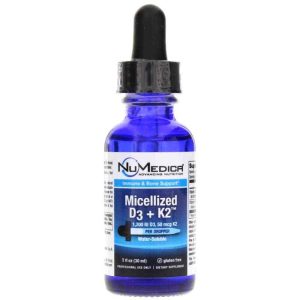 Micellized D3 + K2, 1 Oz, by NuMedica