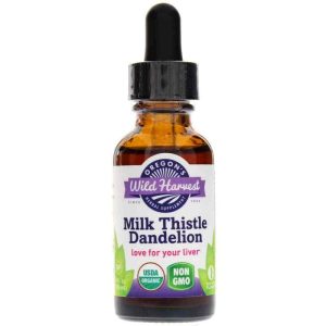 Milk Thistle Dandelion Liquid, 1 Oz, by Oregons Wild Harvest