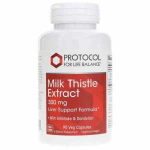 Milk Thistle Extract 300 Mg, 90 Veg Capsules, by Protocol For Life Balance