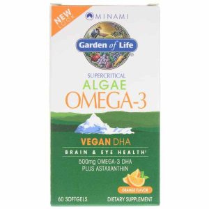 Minami Algae Omega-3 Vegan DHA, 60 Softgels, by Garden of Life