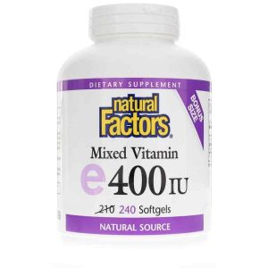 Mixed Vitamin E 400 IU, 240 Softgels, by Natural Factors