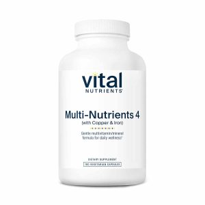 Multi-Nutrients 4 (with Copper & Iron), 180 Capsules, by Vital Nutrients