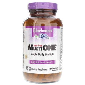 Multi One Iron-Free Single Daily Multiple, by Bluebonnet