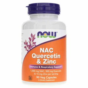 NAC Quercetin & Zinc, 90 Veg Capsules, by NOW Foods
