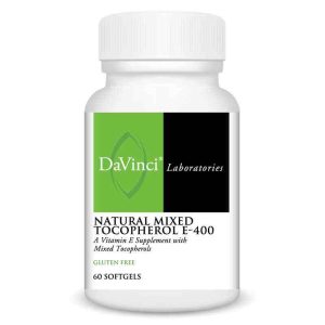 Natural Mixed Tocopherol E-400, 60 Softgels, by DaVinci Labs
