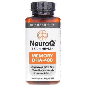 NeuroQ Brain Health Memory DHA-400, 120 Softgels, by LifeSeasons