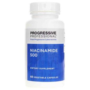 Niacinamide 500, 60 Veg Capsules, by Progressive Labs