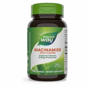 Niacinamide 500 Mg Non-Flushing, 100 Capsules, by Natures Way