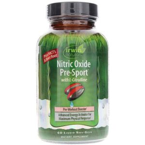 Nitric Oxide Pre-Sport, 60 Liquid Softgels, by Irwin Naturals