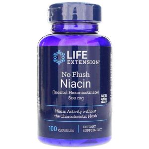 No Flush Niacin 800 Mg, 100 Capsules, by Life Extension