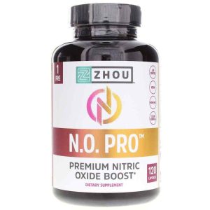N.O. Pro Nitric Oxide Booster Capsules, 120 Veg Capsule, by Zhou Nutrition