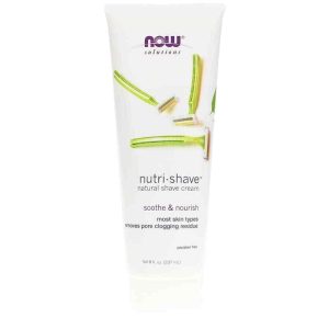 Nutri-Shave Natural Shave Cream, 8 Oz, by NOW Foods