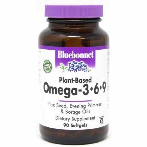 Omega-3-6-9 Plant Based, 90 Softgels, by Bluebonnet