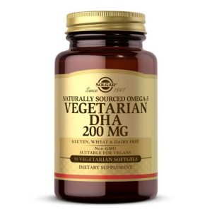 Omega-3-Vegetarian DHA-200 Mg, 50 Veg Softgels, by Solgar