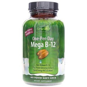 One-Per-Day Mega B-12, 60 Liquid Softgels, by Irwin Naturals