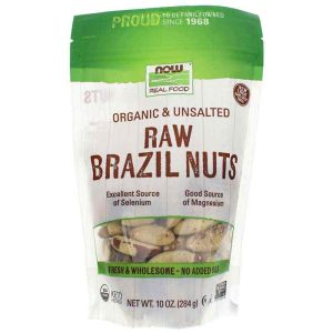 Organic Brazil Nuts Unsalted, 10 Oz, by NOW Foods