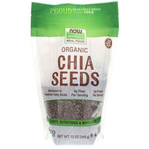 Organic Chia Seeds, 12 Oz, by NOW Foods