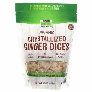 Organic Crystallized Ginger Dices, 16 Oz, by NOW Foods