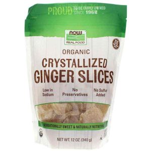 Organic Crystallized Ginger Slices, 12 Oz, by NOW Foods
