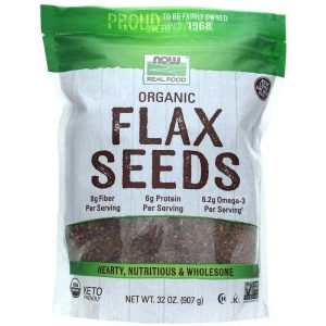 Organic Flax Seeds, 2 Lbs, by NOW Foods