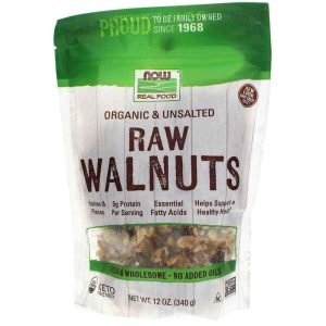 Organic Raw Walnuts Unsalted, 12 Oz, by NOW Foods