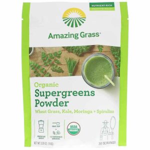 Organic Supergreens Powder, 30 Servings, by Amazing Grass